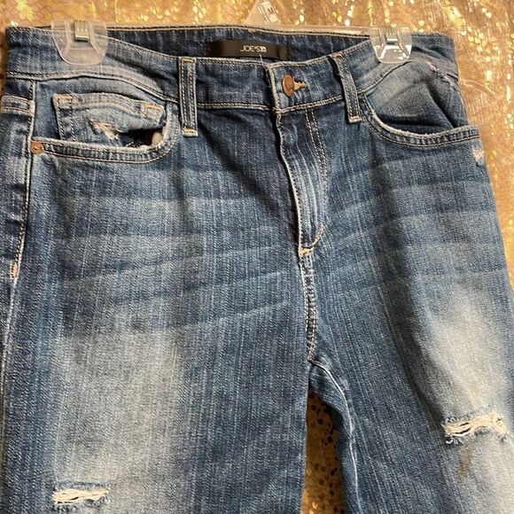 Joe’s Jeans Keagan blue high rise ankle length distressed skinny jeans, size 30 - Picture 7 of 10